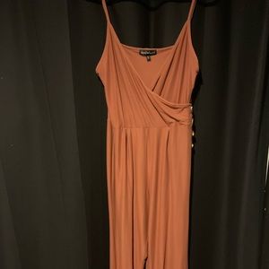 Large Tall Burnt Umber Jumpsuit by Derek Heart